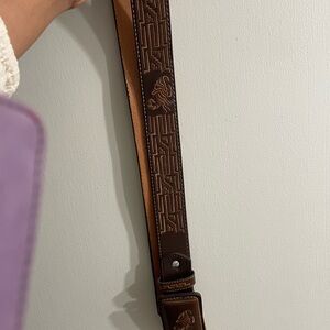 Brown Embossed Leather Belt Scorpion